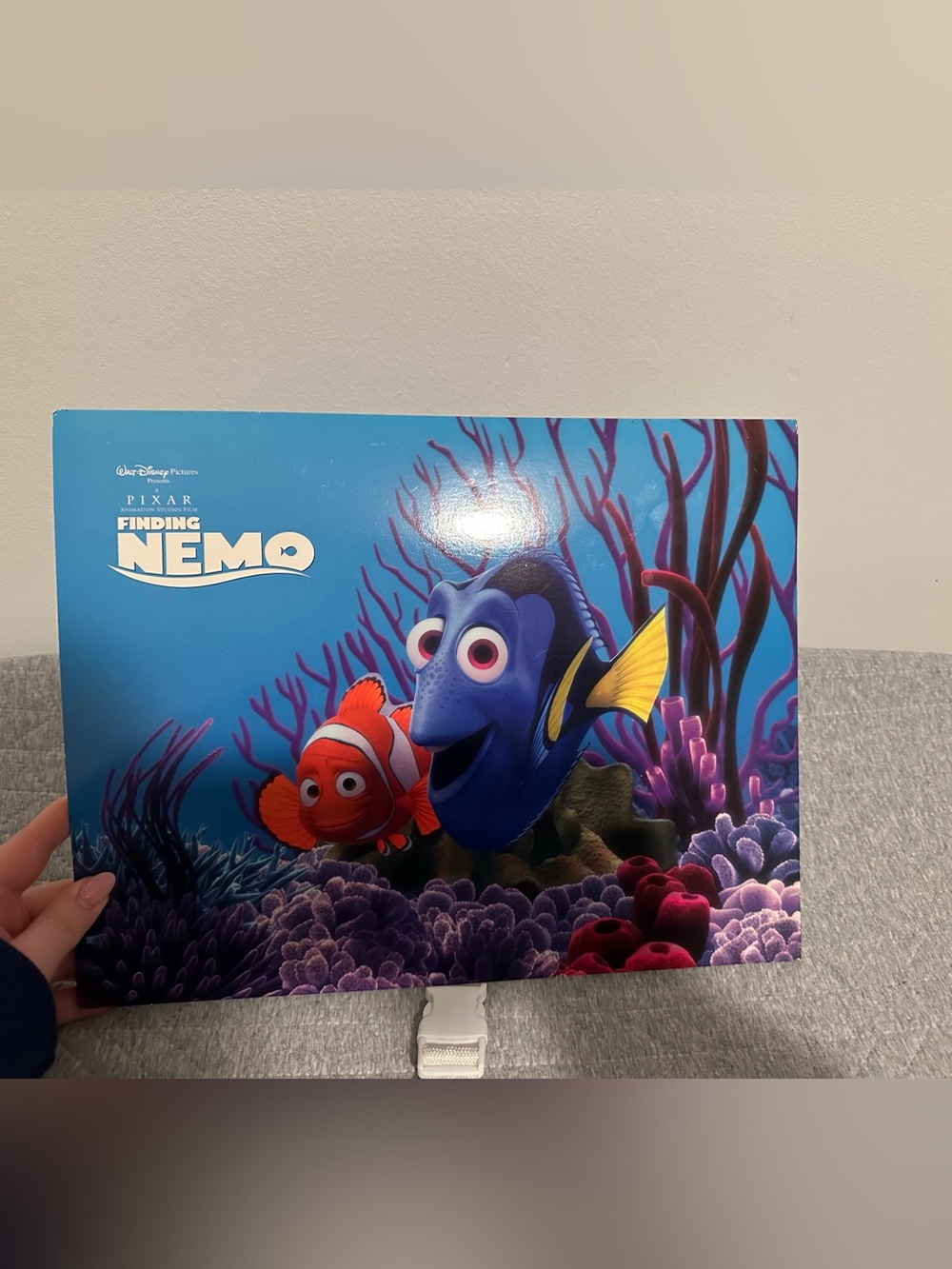 Finding Dory Poster - Blue and Yellow Dory with Orange Nemo